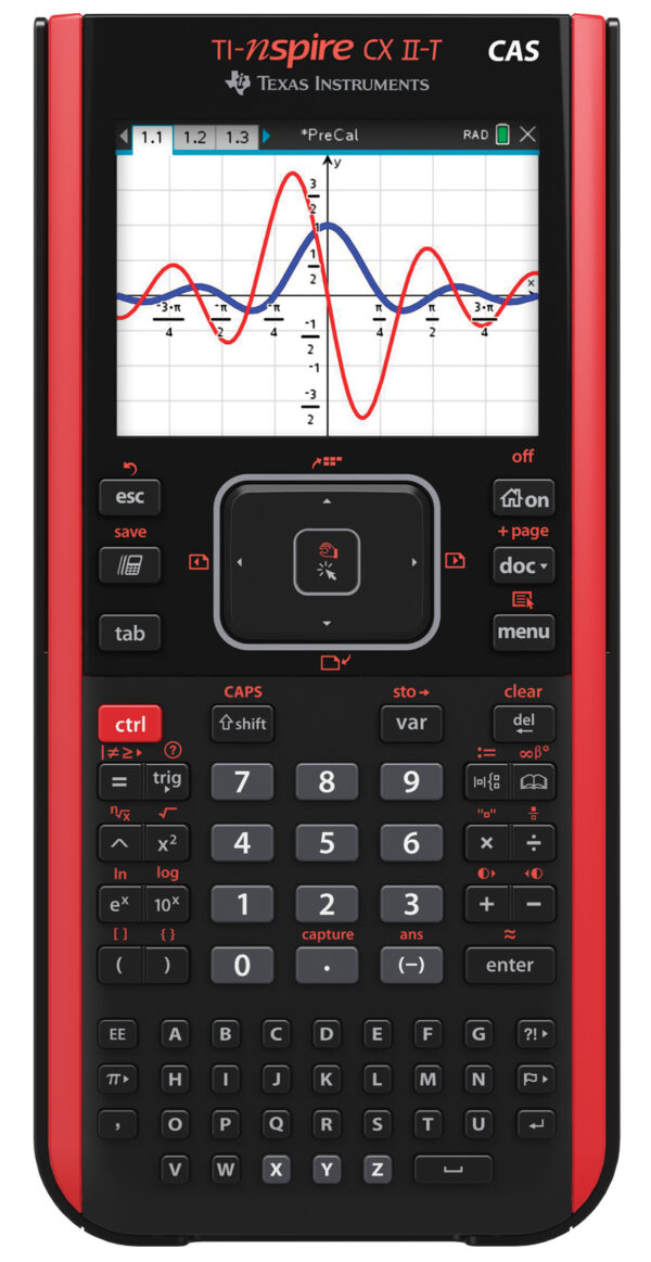 TI-Nspire CX II-T CAS grafische rekenmachine met examenfunct
